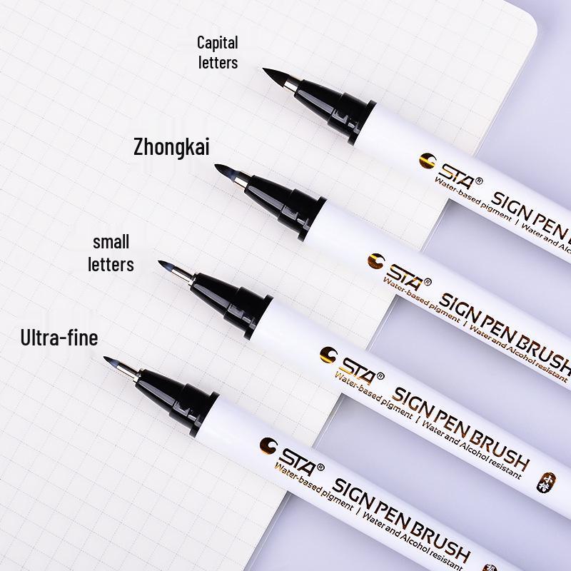 STA 3751 Waterproof Brush Pen - Soft Tip Calligraphy and Signature Pen