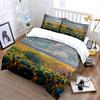 Sunflowers and scenic landscape. Bedding sets Duvet cover sets Duvet covers Pillowcases(1 * Duvet Cover 2 * Pillowcases without duvet insert)