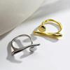 Korean Minimalist Geometric Adjustable Ring – Irregular Open Band for Index Finger