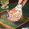 Hand-painted Dumpling Plate with Vinegar Plate Household Retro Ceramic Tableware Vegetable Plate Special Plate for Dumplings Fruit Snack Plate