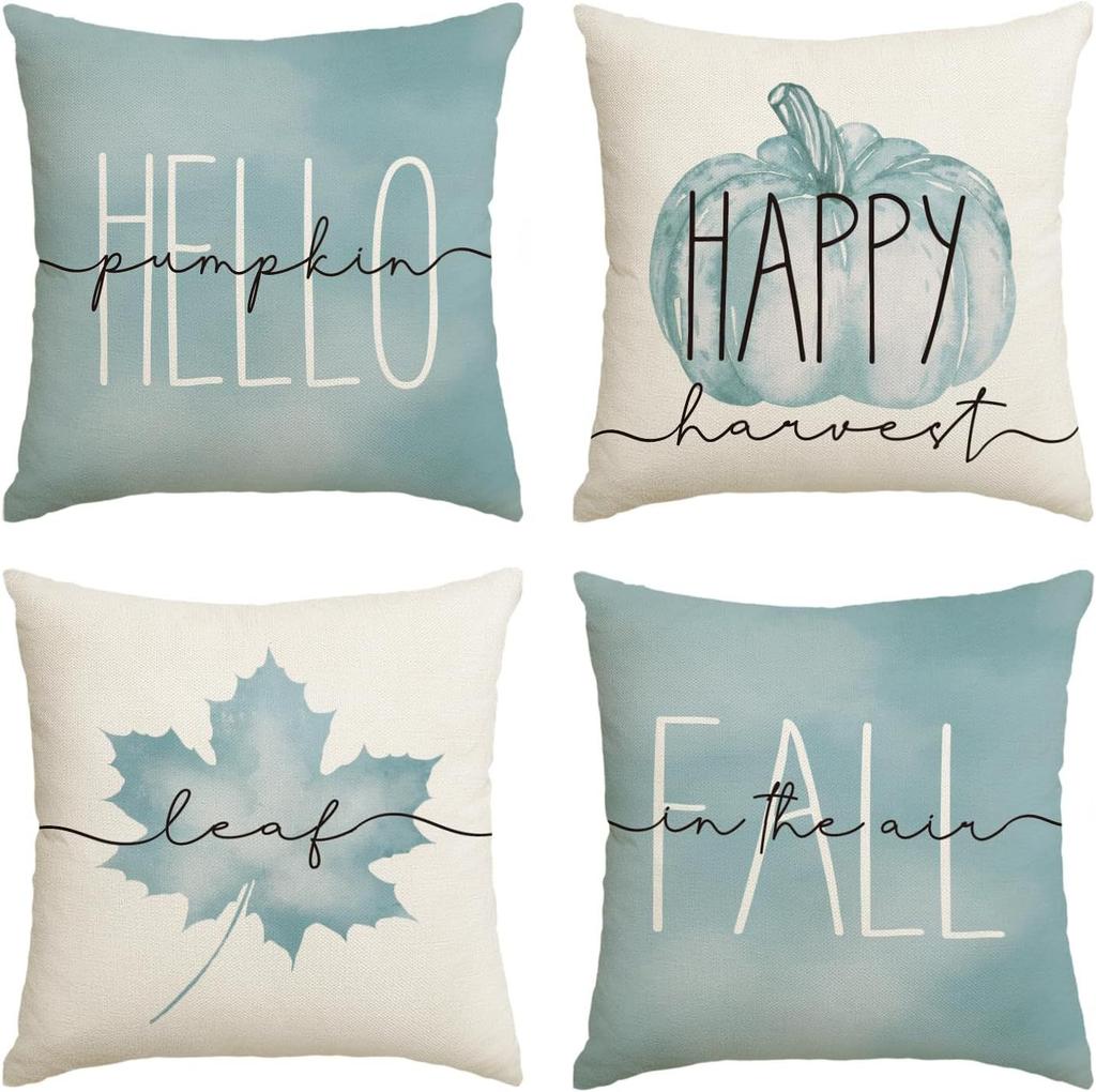 Autumn Thanksgiving Pumpkin Maple Car Line Printed Pillow Clothes Quilt Cover Room Decoration Sofa Cushion
