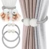 2/4 Stück Perlen Magnetische Gardinen-Haltebänder Gardinen-Haltebänder Schnallen Halter Halter Haken Clip für Zuhause Schlafzimmer Büro Dekorative
