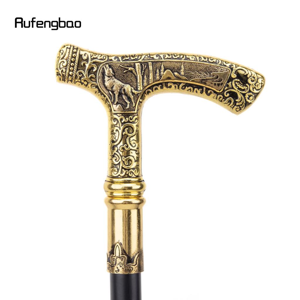 Bastone da passeggio con manico a lupo, modello di lusso, per feste, elegante, decorativo, con pomello, bastone da passeggio, pastorale, 90 cm