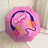 1pc Headphones K-pop Pattern Umbrella Design Automatic Opening and Closing Umbrella, High-quality Travel Umbrella,  c1128123