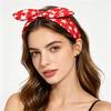 Women Headband USA Flag Independence Day Theme Three-Dimensional Rabbit Ear Bow Shape Headband Sponge Filling Non-Slip Hair Hoop