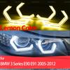 M4 Style Lemon Yellow Angel Eyes LED White Light Rings DRL for BMW 3 Series E90 E91 2005-2012 316i 318i 320i 328i 330i 335i 320d