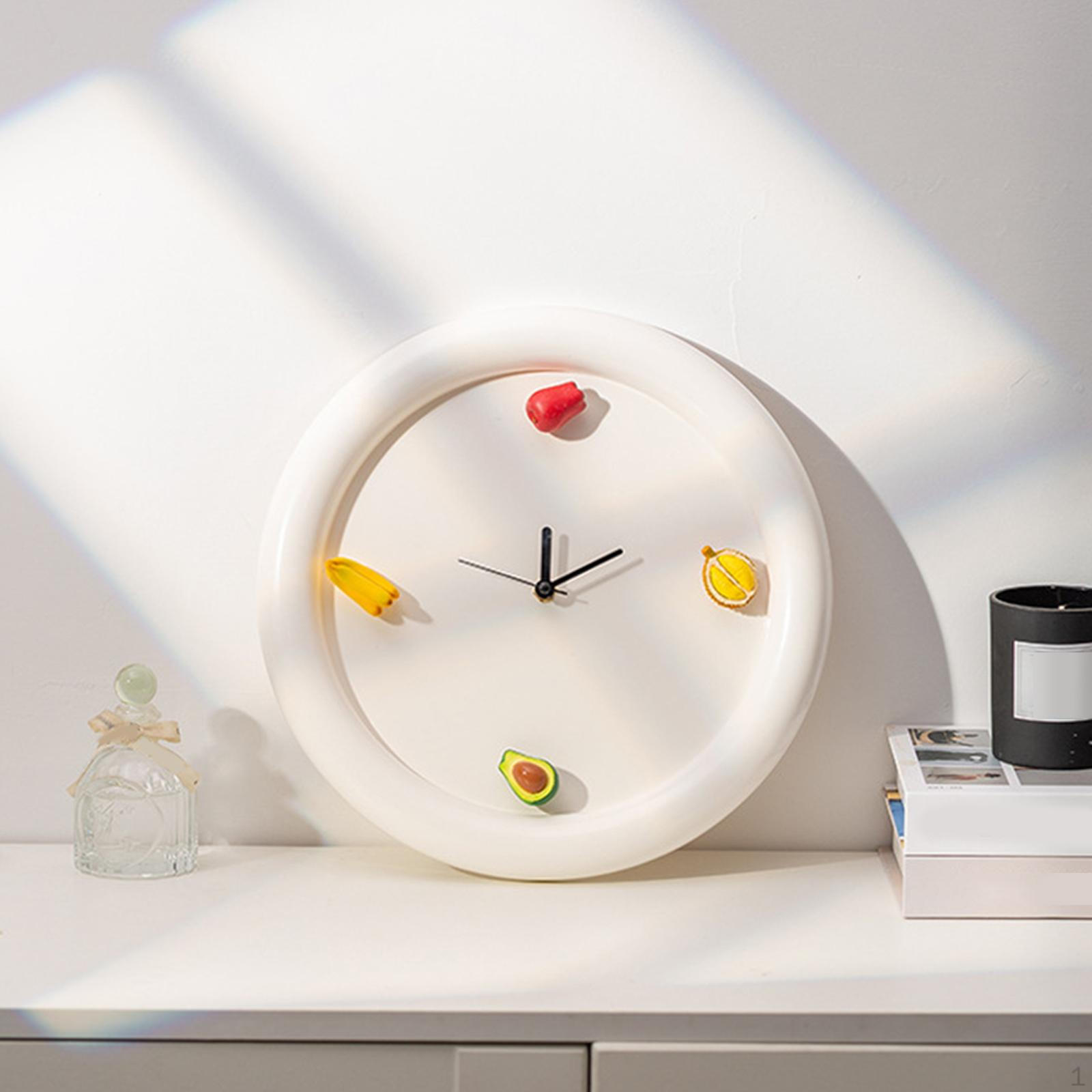

Настенные часы, художественные подарки, тихие, легкие, декоративные украшения для кафе, бара, школы, класса, кухни White Round