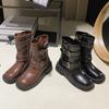 Maillard Knight Boots Women's 2025 Metal Buckle British Boots Spice Girls Vintage Versatile Square Head Buckle Strap Western Boots