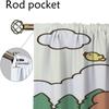 Verdunkelungs-Schnitt Cartoon-Tier Küchenvorhänge Kamera-Sichtschutz Vorhang Raum-Panel Trennwand Heim-Innenbereich Wohnen Aus Polyester Waschbar Fertig