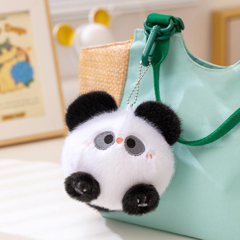 Cute Animal Panda Puppy Decompression Doll Plush Toy Bear Doll Girl Bag Keychain Small Pendant