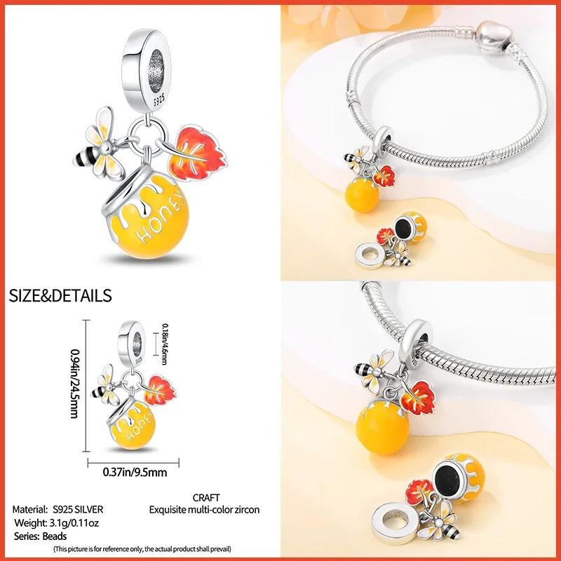 Copper Fashion Squirrel Maple Leaf Autumn Series Charms Beads Fit Original Bracelets Diy Jewelry Making