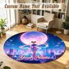 Round Rug Custom NameSailor Moon Pattern Non Slip Carpet Home Floor Decor