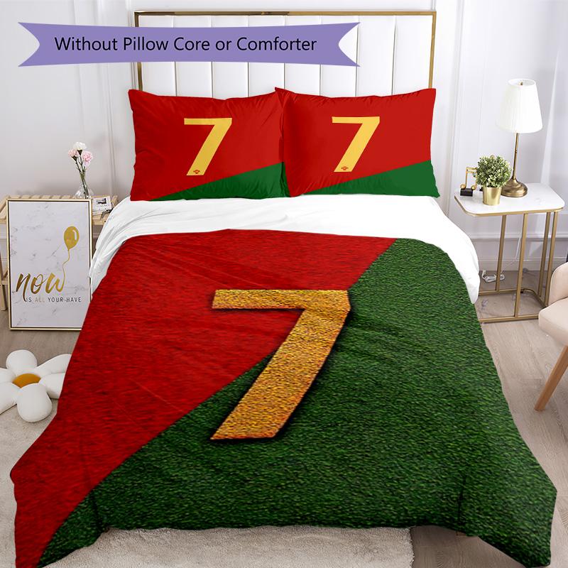 Cristiano Ronaldo1 Bettwäsche-Set Atmungsaktiver Bettbezug mit Kissenbezügen Dekoratives Bettwäsche für Schlafzimmer Heimdekoration Geburtstagsgeschenk
