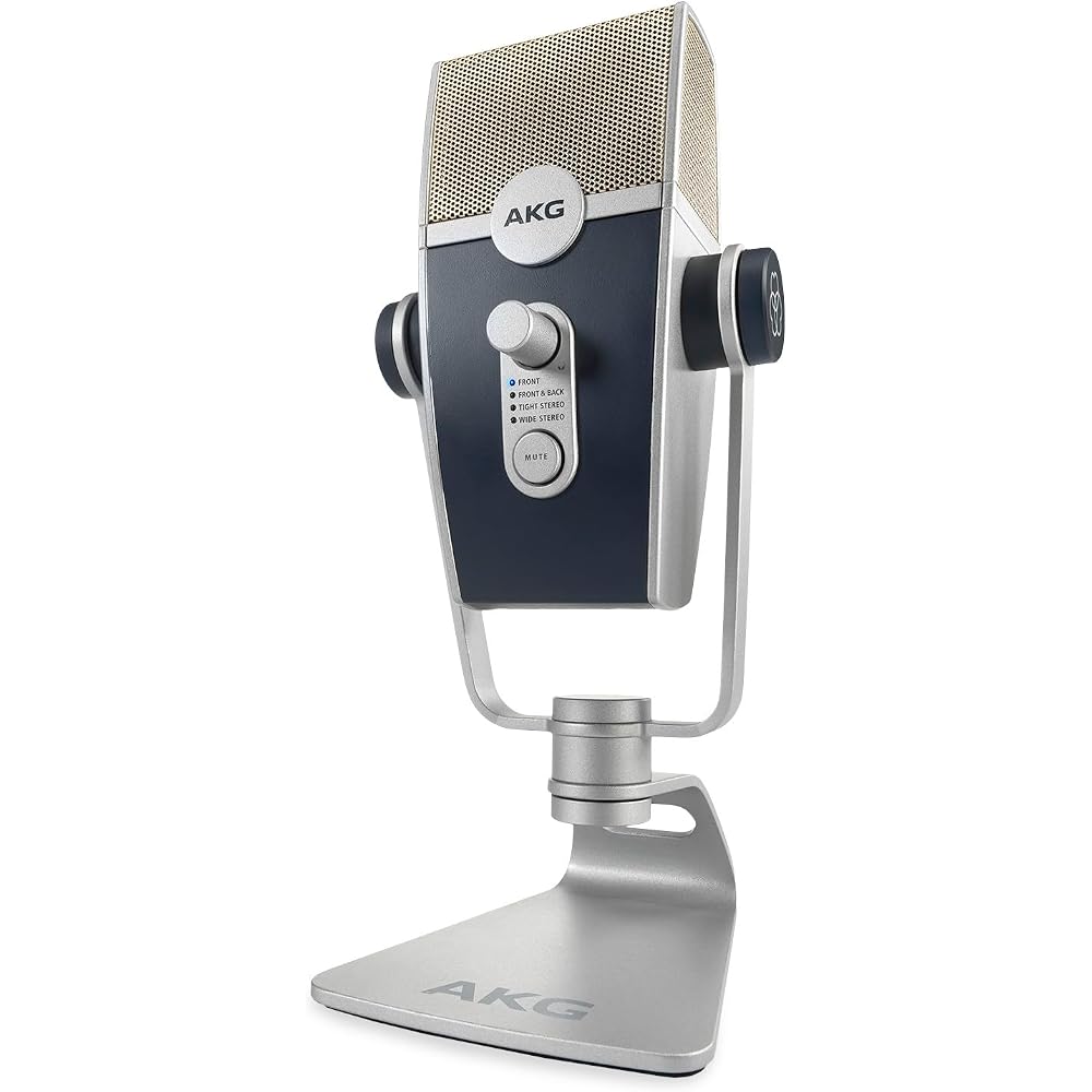 AKG LYRA C44 USB Condenser Microphone Blucoil Pop Filter Windscreen 3-FT USB 2.0 Type-A Extension...