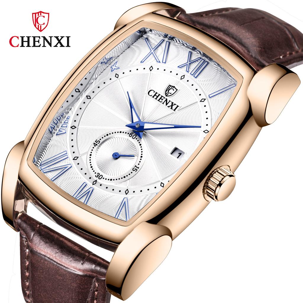 Dawn Square Watch Men'S Watch 8209 Casual Belt Watch Men'S