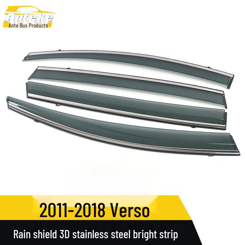 3D Stainless Steel Rain Guard Bright Strip & Deflector Trim for E'z - Decorative Modification Accessories