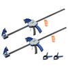 Bar Clamps for Woodworking, 2-Pack 60.96 Cm One-Handed Clamp/Spreader, Quick-Grip F-Clamp with 154 Kg Load Limit