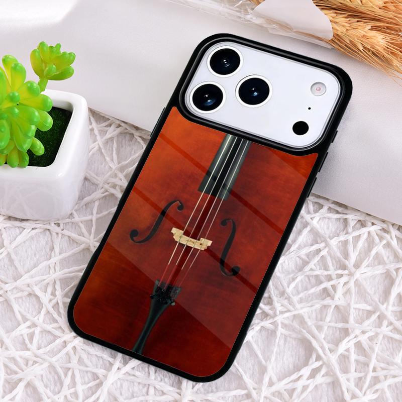 Wood Cello Violin Shockproof Phone Case for iPhone 17 Air 16e 15 11 12 14 13 Pro Max Cover Coque