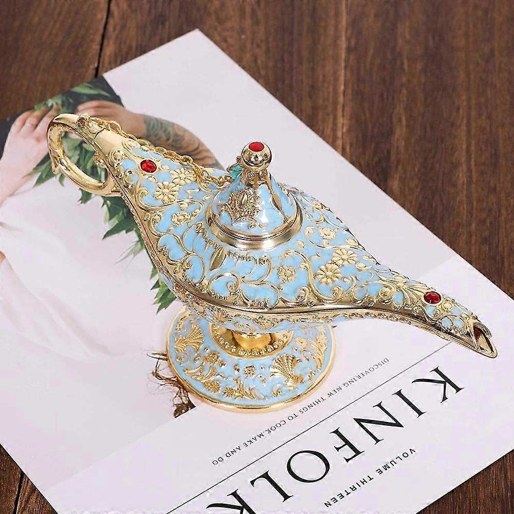 Vintage Aladdin Magic Lamp Genie Collector's Edition /Wedding Table Decoration,Collectable Rare Classic Arabian Props Aladdin Pot & Delicate Gift for 