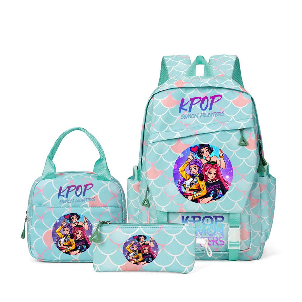 School Season Three-Piece Backpack Wind Academy Style High School Students Schoolbag Lightweight Backpack