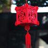 Red Chinese Lanterns Spring Festival Paper/Felt Lantern Chinese New Year Decorations Door Wall Decor Wedding Party Supplies