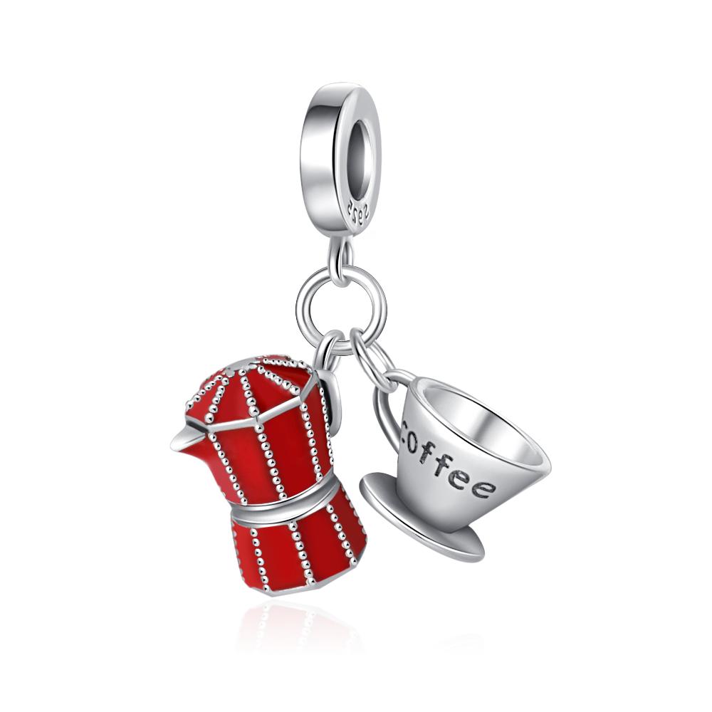 Sell Original Coffee Cup Pendant Strawberry Best Friend Pendant Diy Bead Fit Copper Bracelet Trinket Necklace