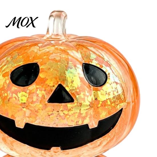 Clear Pumpkin Toys Halloween Stress Relief Toy, Glitter Man Squeeze Holiday Sensory Fidget Toy for Party Favors Tactile SensoryToy