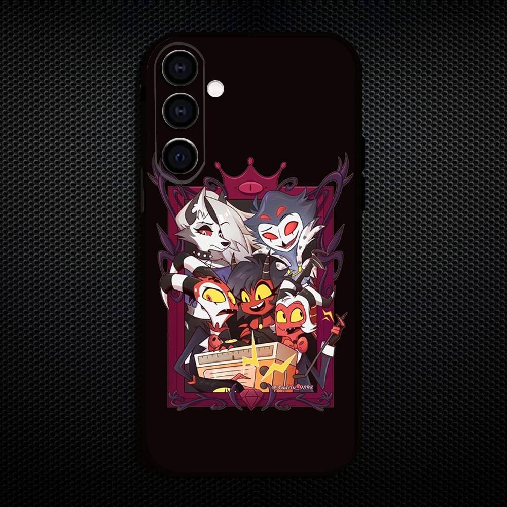 H-Helluva B-Boss Anime Phone Case For Samsung Galaxy A73,A72,A71,A70,A53,A52,A51,Others Soft Black Cover