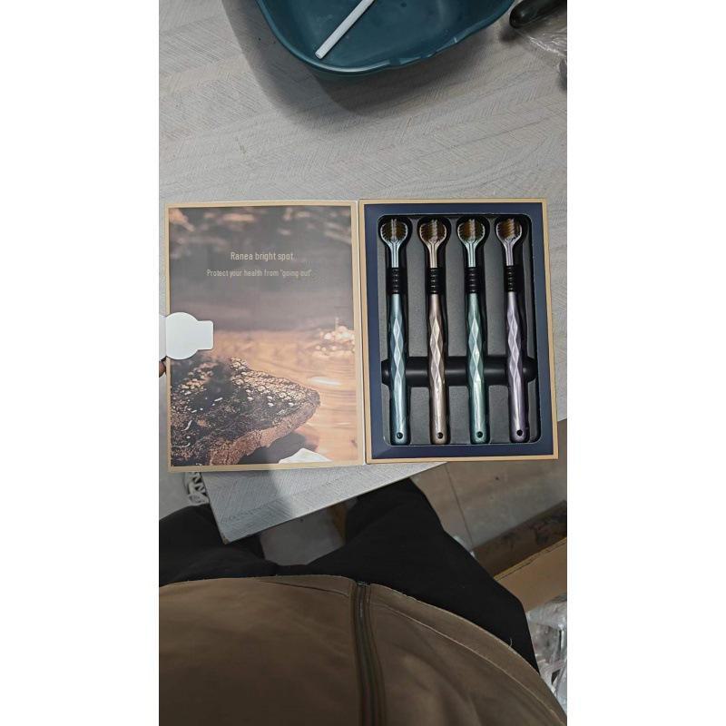 Garnier U-Shaped Three-Sided Soft Bristle Toothbrush for Household Gum and Tongue Cleaning