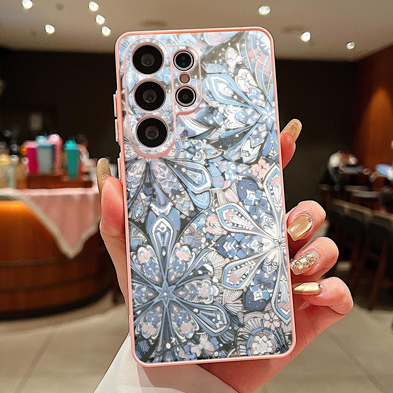 Vintage European Style Case For Samsung Galaxy S26 Ultra S25 Edge S24 Plus S23 FE S22 A17 A54 A55 A56 A57 5G Magnetic For Magsafe Matte Cover Moon Sun
