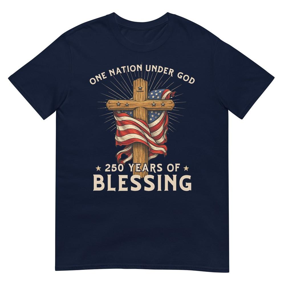 One Nation Under God 250 Years 250th Anniversary Usa Unisex Tshirt S
