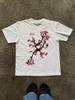 Women's Round Neck Cherry Tree Print Short Sleeve Casual Versatile T-Shirt