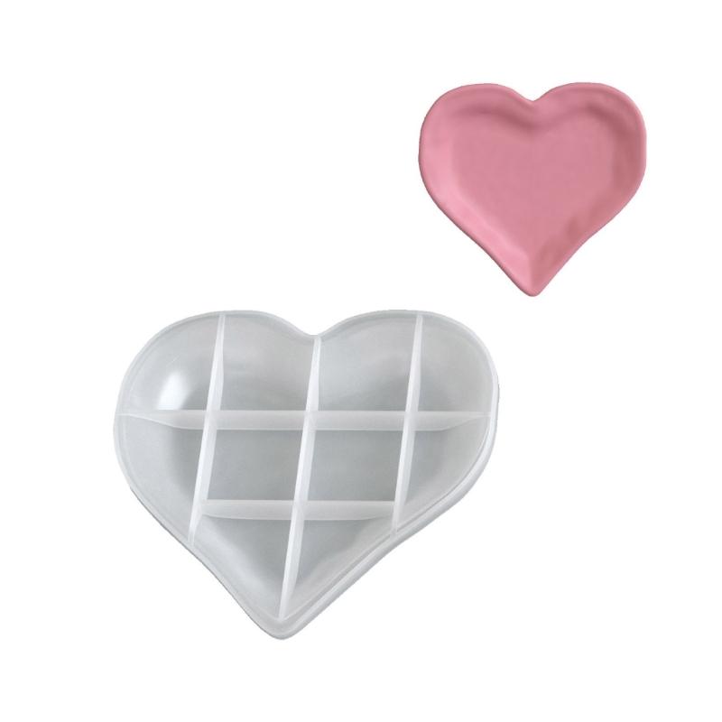 

Flexible Heart Tray Silicone Mold For DIY Resin Casting Craft Projects With Easy Release Design
