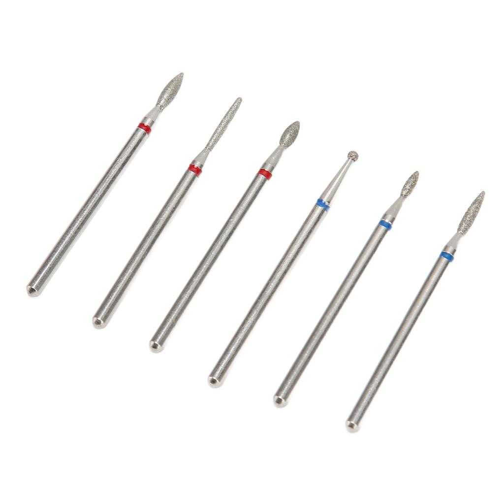 6pcs Cuticle Remover Bit Cuticle Removal Manicure Portable Nail Drill Bit For Nail Art Pedicure