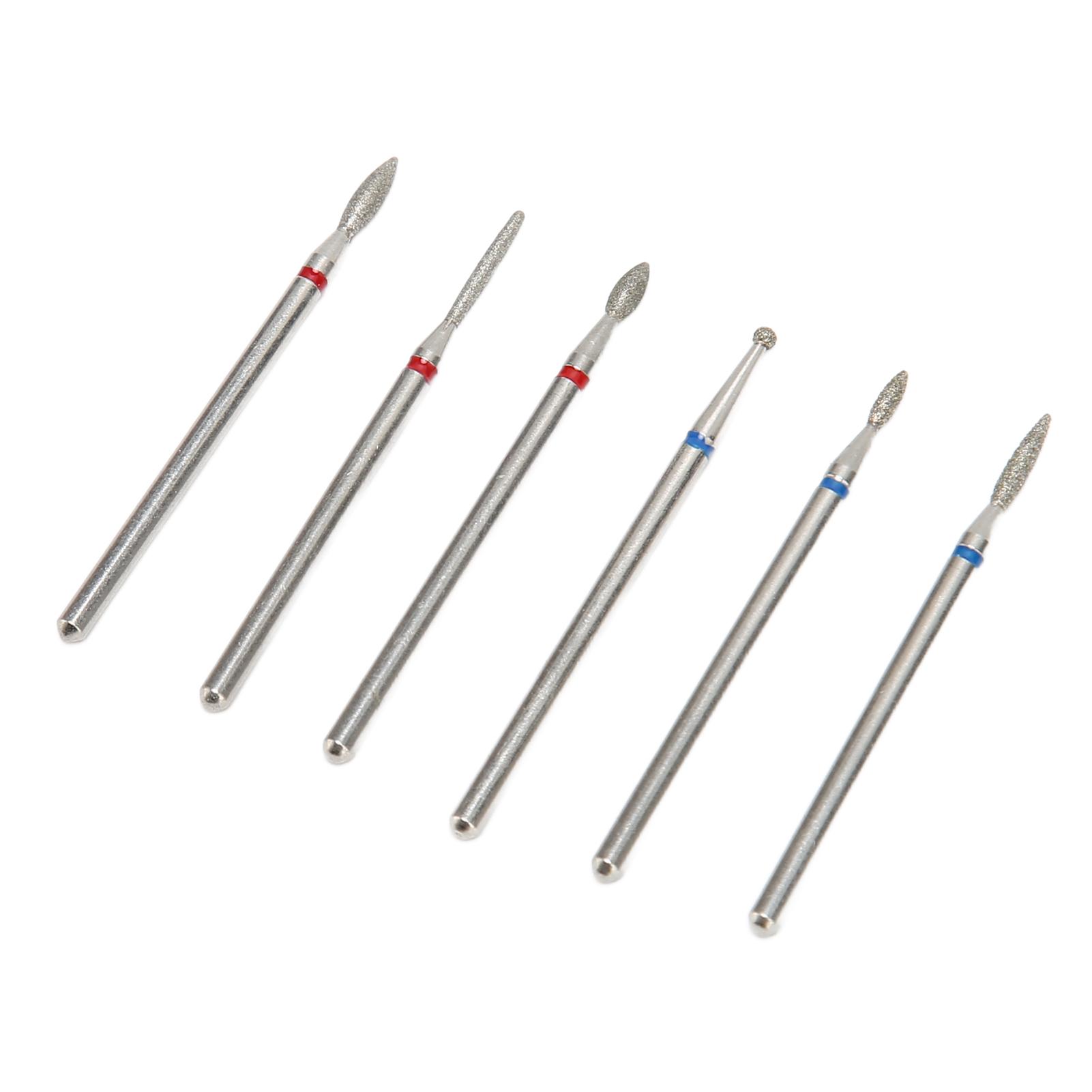 

6pcs Cuticle Remover Bit Cuticle Removal Manicure Portable Nail Drill Bit For Nail Art Pedicure