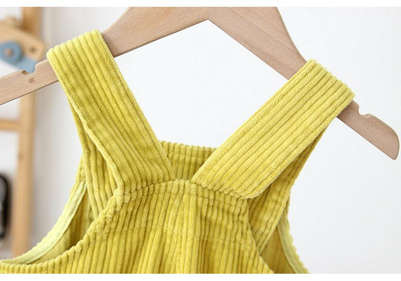 Korean Kids' Corduroy Overalls with Crotch Opening (0-3 Years) - 2026 New Style