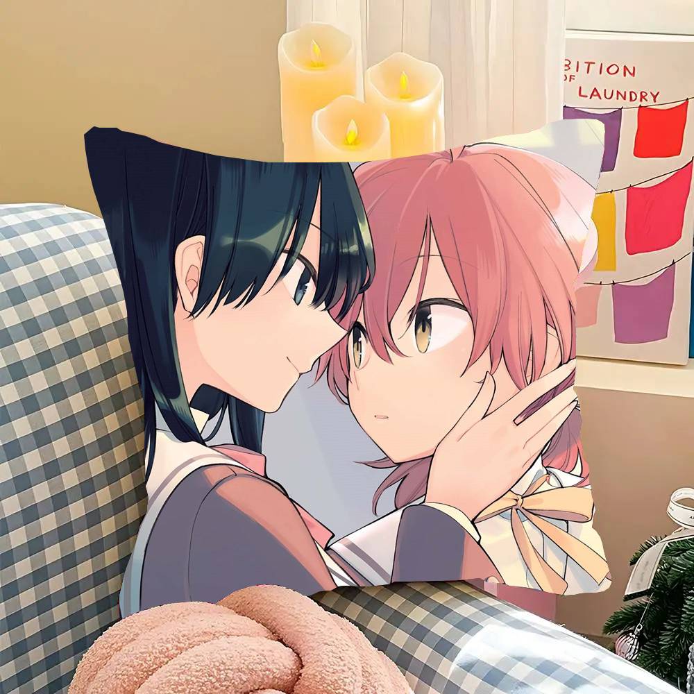 Bloom Into You Bilibili Animation Pillow Case Fashion Square Pillowcase Bedroom Sofa Room Ins Decoration Leisure