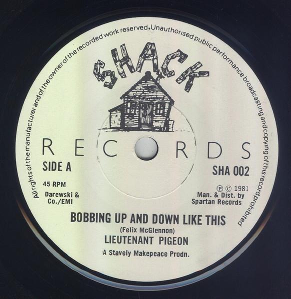 7inch Record LIEUTENANT PIGEON - Bobbing Up And Down Like This / Gor SHA002 SHACK 1981 UK Pop Used