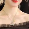 Empress Dowager Cixi Saturn Stud Diamond Necklace: Elegant, Versatile, 3D Planet Design Sweater Chain