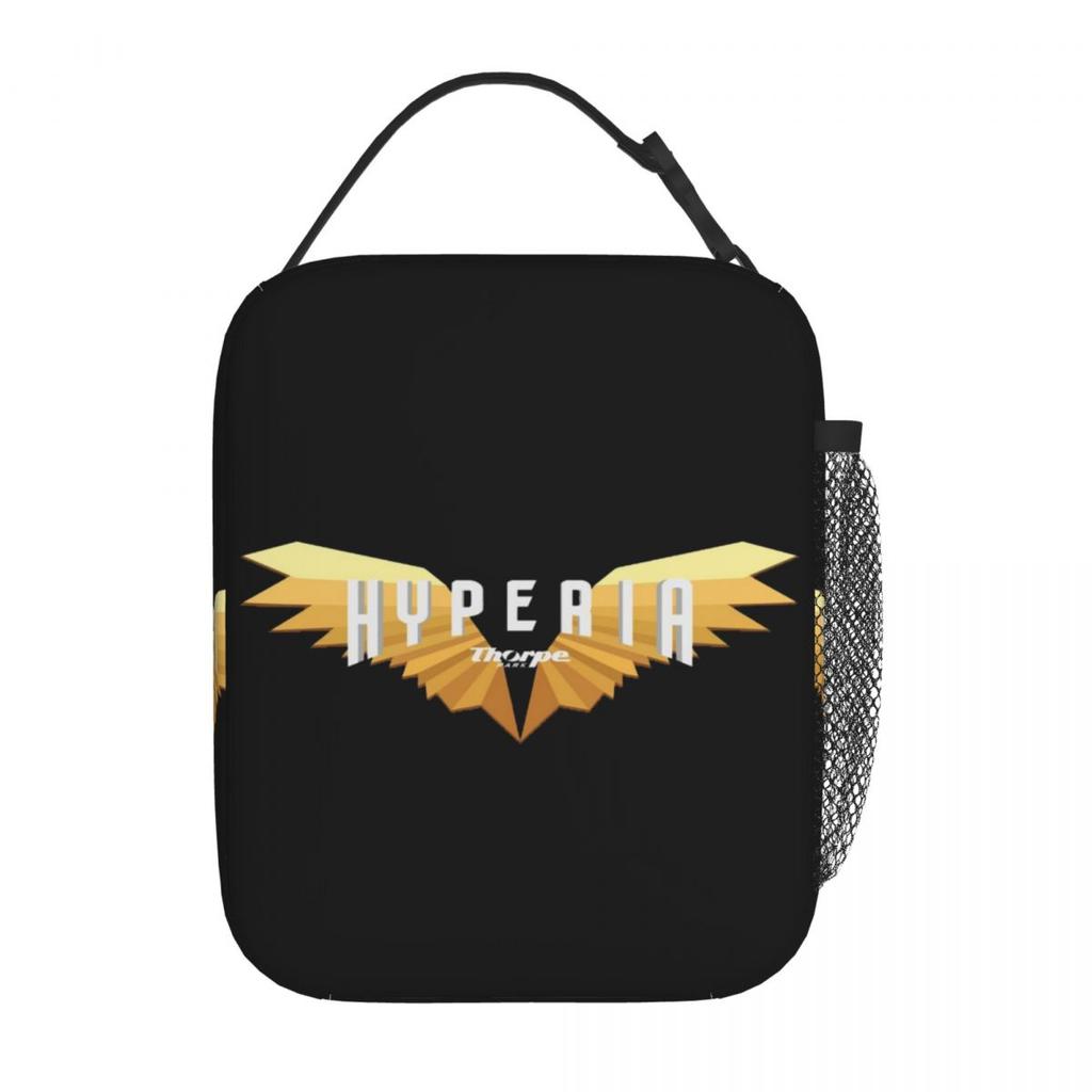 Hyperia Thorpe Park Logo Insulated Lunch Bag for Women Kids Portable Food Boxes Thermal Lunch Box Tote