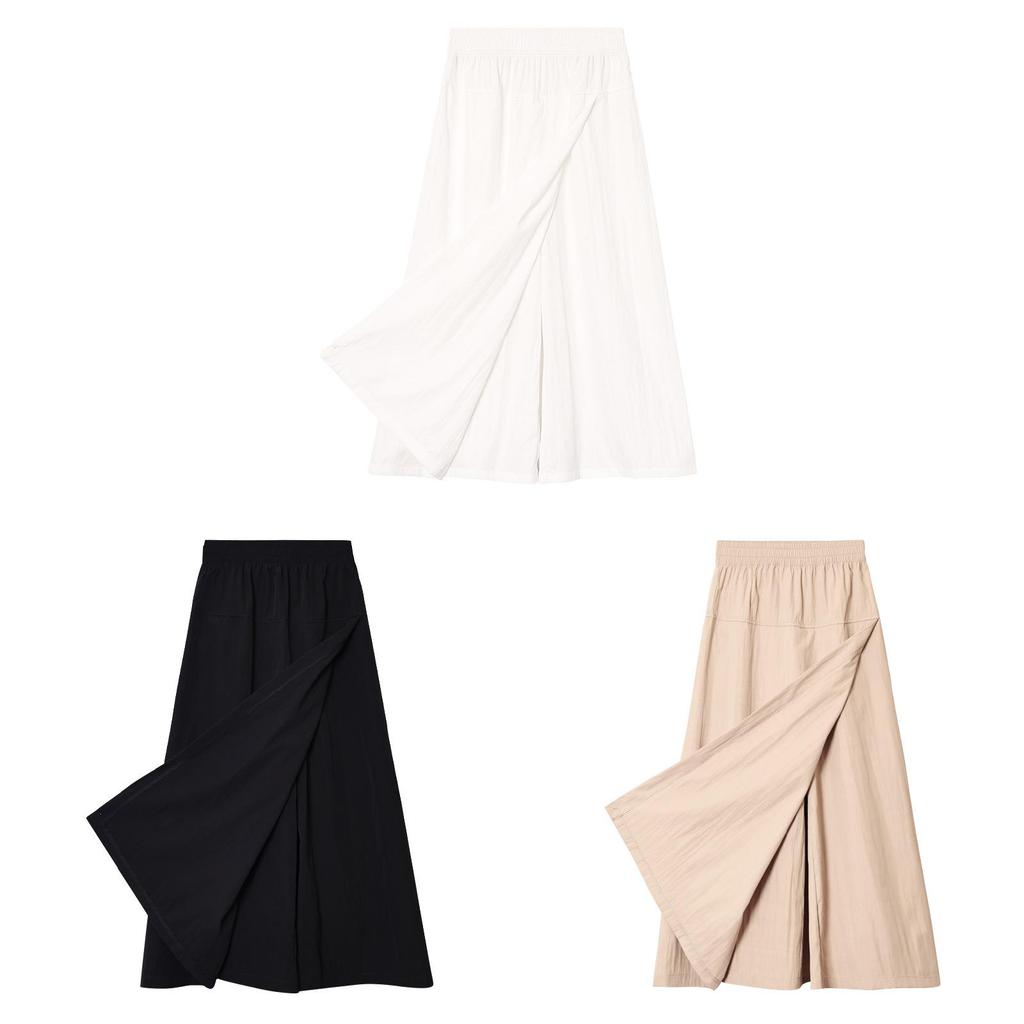 Summer Yamamoto Workwear Skirt Pants With High Waist For Casual Office Wear
