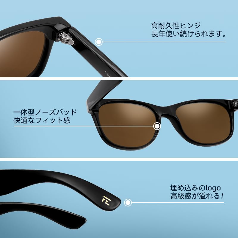 FEISEDY Polarized Sunglasses for Men and UV400 Perfect for and Unisex B1324 Women, Protection, Ultra-Lightweight, 17g, Commuting, Travel, Cycling,