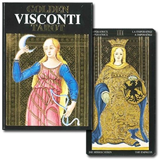 Tarot Cards Fortune Telling Golden Visconti Tarot Arcana Box Japanese booklet included (Major only/Hard Edition) "Pocket Manual"