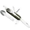 7 In 1 Multifunctional Outdoor Tableware Stainless Steel Foldable Fork Spoon Knife Picnic Camping Hiking Travelling Dinnerware