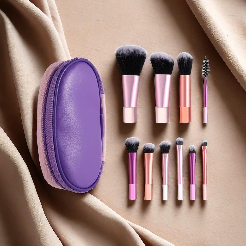 Cross-border 12-Piece Mini Makeup Brush Set: Portable Tools for Beginners