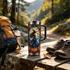 Travel Coffee Mug with Lid 40oz Witch Tumbler, Halloween Gothic Stainless Steel Cup Reusable Insulated Metal Tumbler Handle, Cup, Gifts for