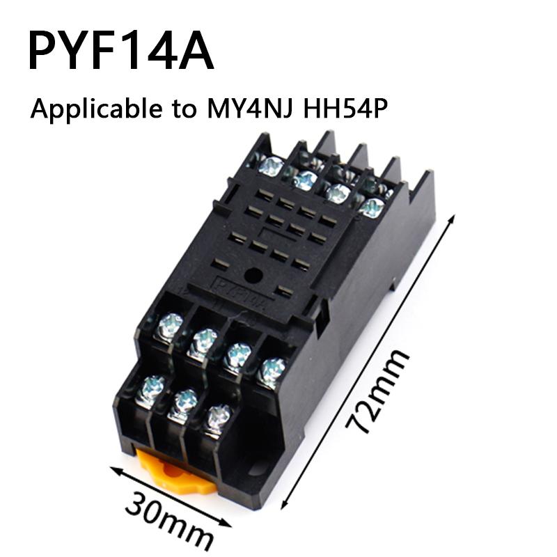 1pcs 8pin 11pin 14pin PYF/PTF 14A Relay Base PYF08A MY2NJ MY3NJ MY4NJ LY2NJ LY3NJ LY4NJ Small Intermediate Relay HH52P/HH64P Relays 5