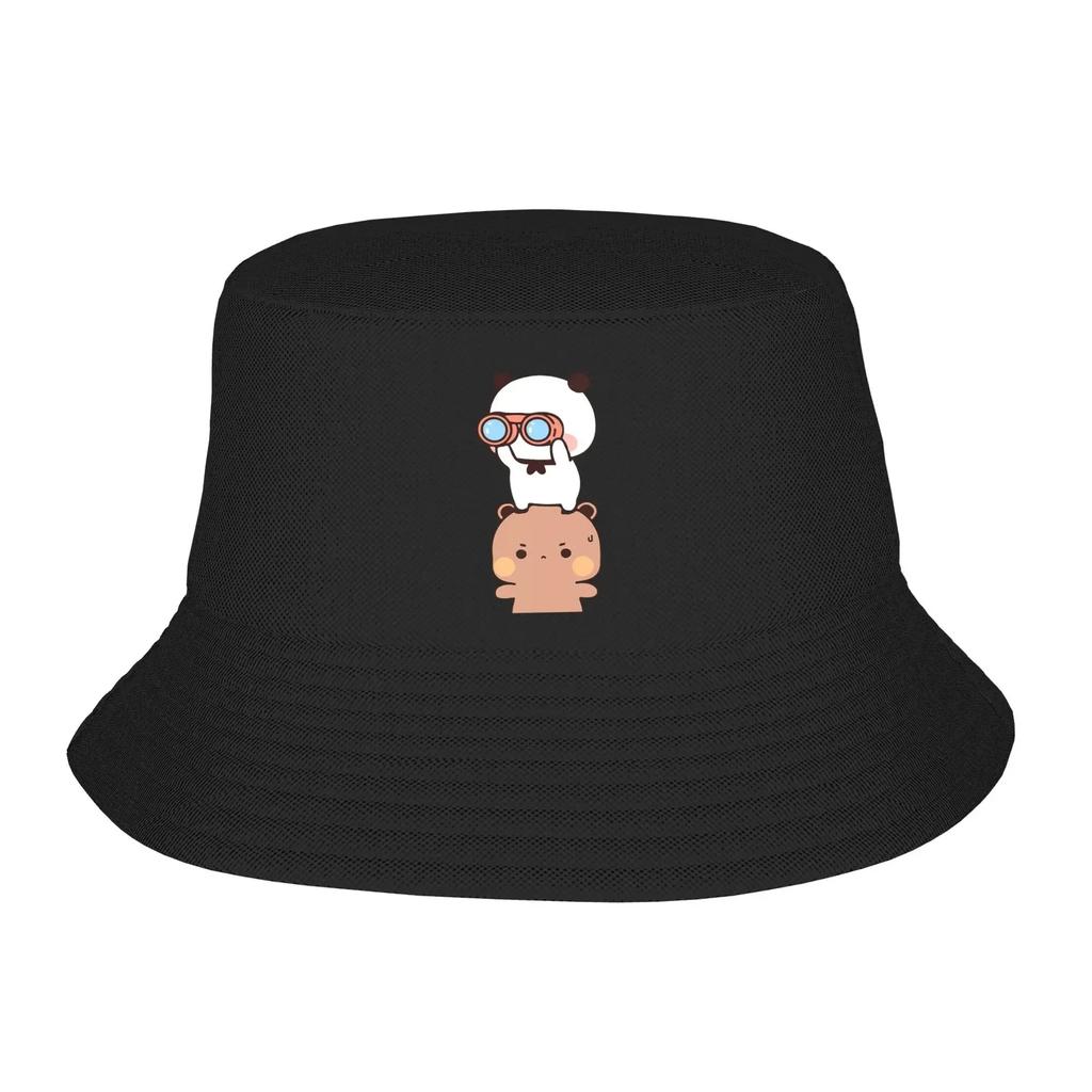 Retro DesignCute Bubu Is Yelling At Dudu Bucket Hat Summer FisherUnisex Hats For Unisex Women Soft Fold Hunting Caps Outdoor Sunscree