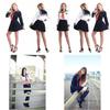 Elegant Women's Long Sleeve School Girl Uniform Sailor Dress For Cosplay Enthusiasts