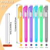12 Pcs Erasers Pen-Style Set, Durable 6 Retractable Click Eraser Pen Shell + 6 Eraser, Good Cleaning Effect Erasers for Kids Students Artist Painting